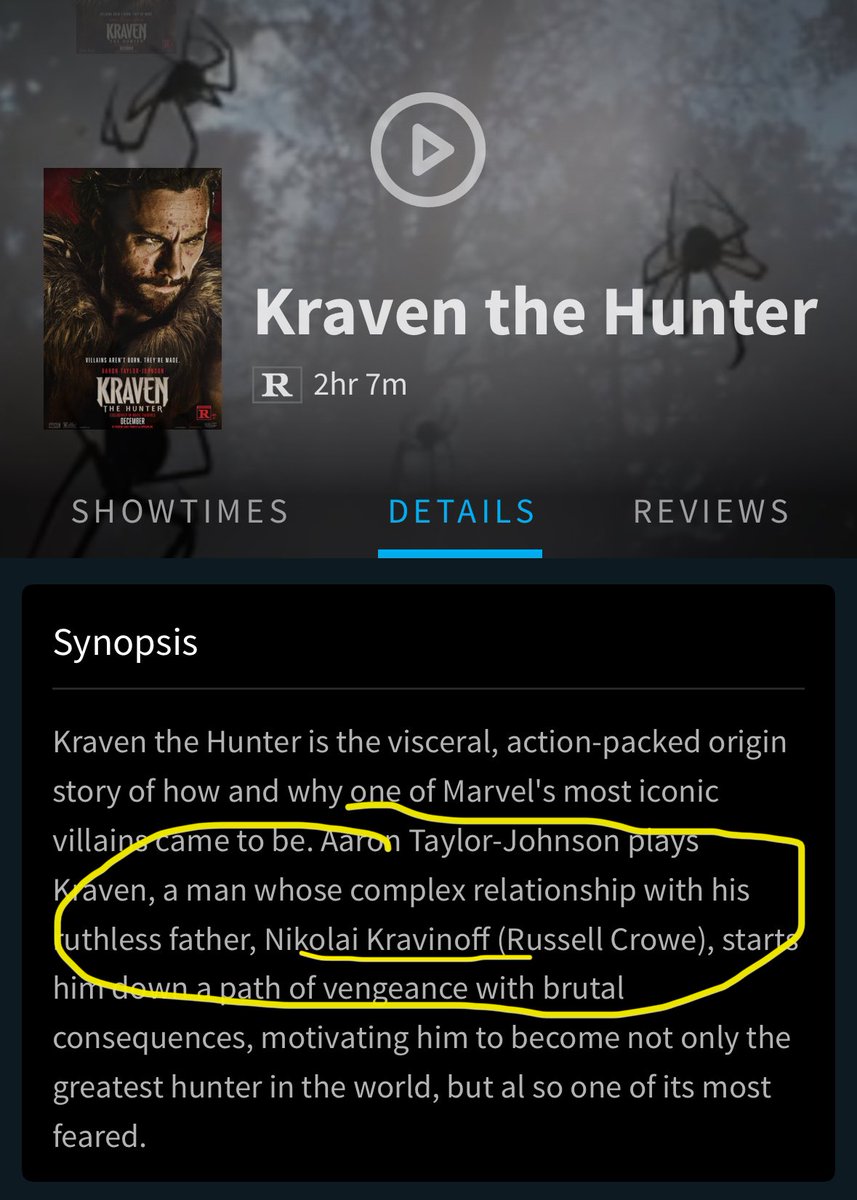 His name is Kraven Kravinoff?

This is a joke, right?!

#KravenTheHunter <a href="/SonyPictures/">Sony Pictures</a> <a href="/KravenTheMovie/">Kraven The Hunter</a>