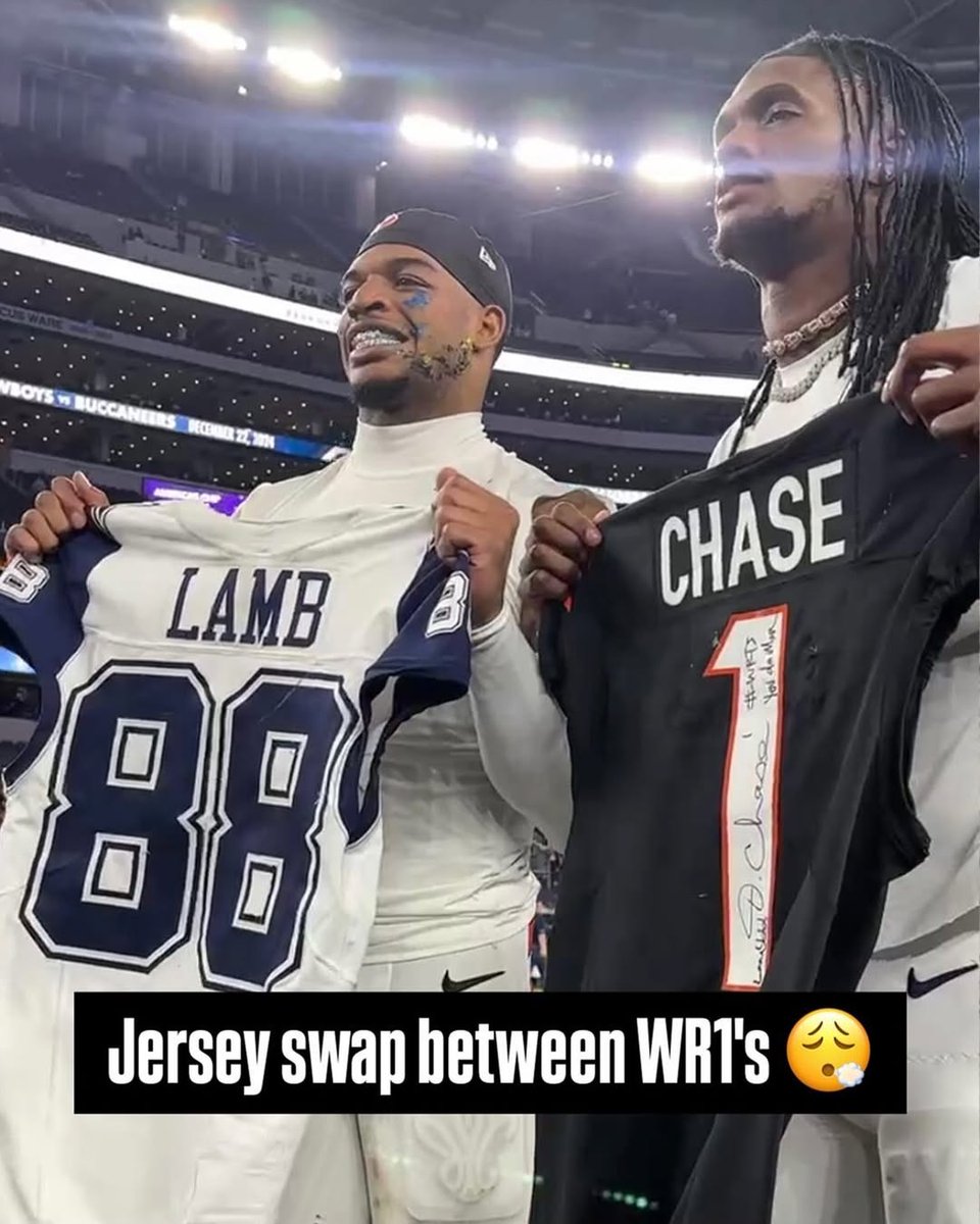 ESPNNFL's tweet photo. Ja'Marr Chase 🤝 CeeDee Lamb https://t.co/4bIYSMNU5Q