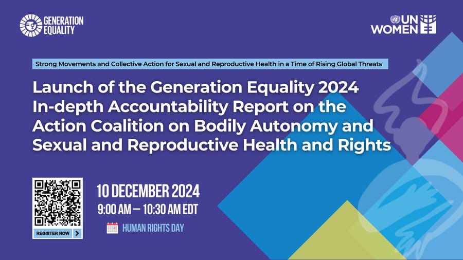 We’re excited to invite you to the Launch of the Generation Equality 2024 In-depth Accountability Report on the Action Coalition on Bodily Autonomy and Sexual and Reproductive Health and Rights. 
<a href="/rhnkorg/">Reproductive Health Network Kenya</a> <a href="/EqualityNow_AF/">Equality Now Africa</a> <a href="/unwomenafrica/">UN Women Africa</a>
#HumanRightsDay2024