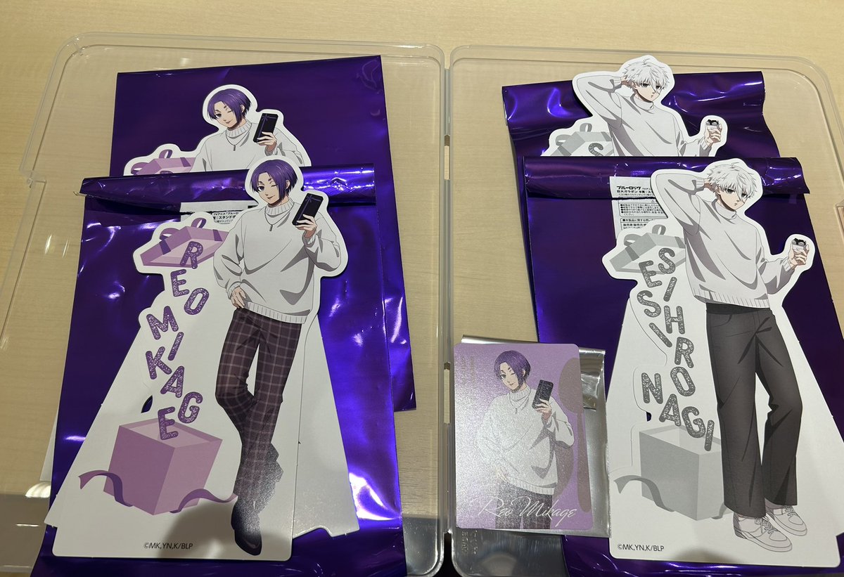 hishino_hmt's tweet photo. 【交換】ブルーロック　ブルロ　エゴイスティックモール　カメイドクロック ソコラ南行徳 交換 物販
【求】ルーレットスクラッチくじ B賞 前髪クリップ 潔、凛、千切
【譲】ガラポン B賞 スタンドポップ 御影 、凪
現在カメイドクロックにて手渡し可能、後日郵送。
お気軽にお声掛けください。 https://t.co/q4nVYa2cUs