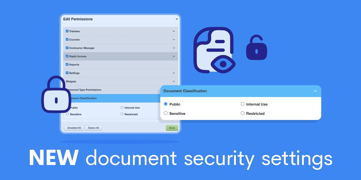 RapidGlobal's tweet photo. 🔒 We are committed to ensuring top-tier security and privacy. That is why Contractor and Inductee documents can now be classified as Public, Internal Use, Sensitive and Restricted, as per the ISO 27001 standard guidelines.  

Find out more here ➡️https://t.co/hV5zJ2YFlR https://t.co/TQfI1xVYOj