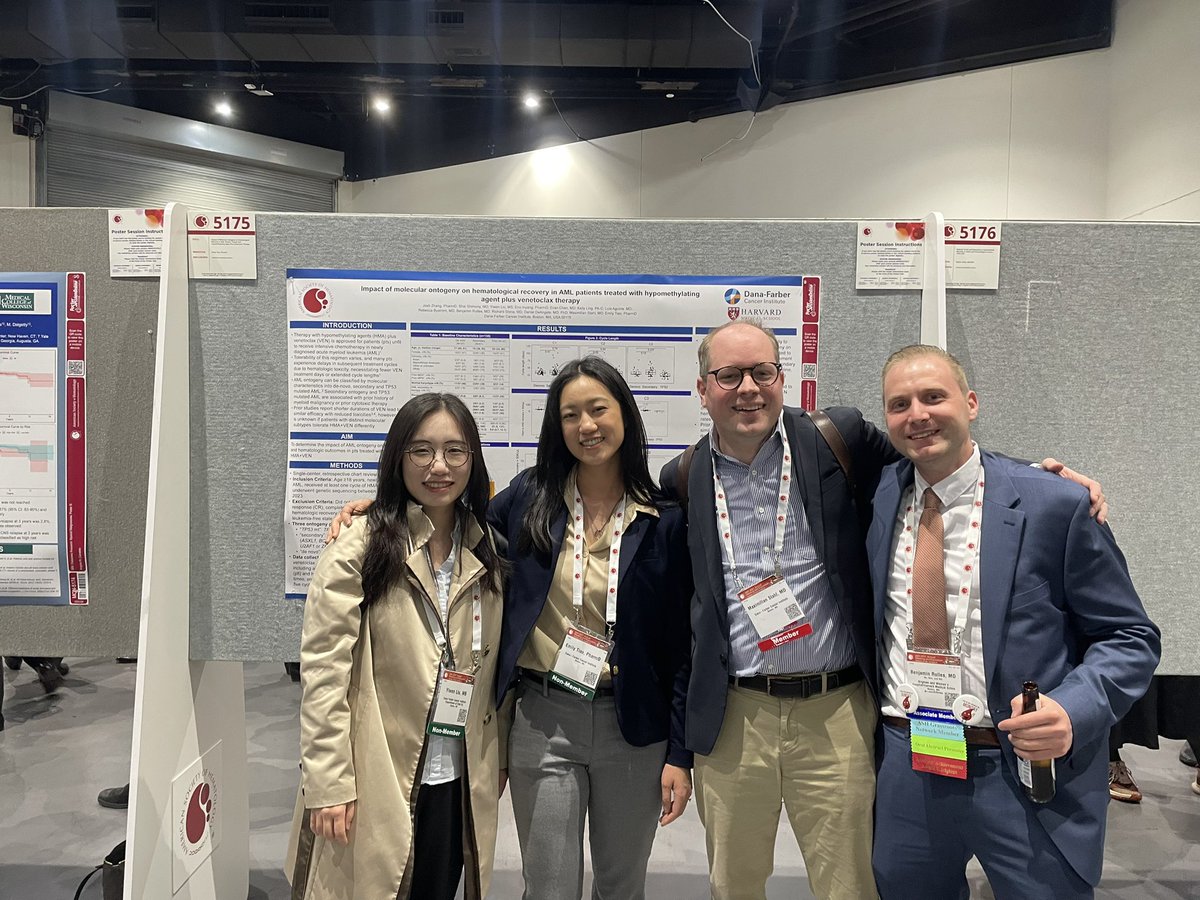 MaxStahlMD's tweet photo. I am SOO proud of my wonderful mentees @LeoraBoussi @DrRolles @LeafOnc Rebecca Bystrom and Emily Tiao presenting their work @ASH_hematology . Thank you to Yiwen Liu for all the help with stats! @DanaFarber @YaleCancer @MSKCancerCenter https://t.co/Qa5rzFspWF