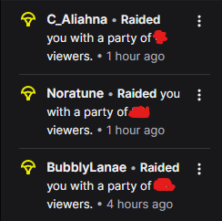 Haihai Thanks for coming in and saying hi and raiding ♥️
I love seeing people c;
We raided out to a new guy called <a href="/DaddyPhantomttv/">DaddyPhantom</a> 
He was recommended by a viewer but he's incredibly chill I just couldn't stick around for too long