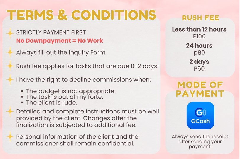 byeol_commss's tweet photo. ✧ hello, #commstwt ✧

i'm byeol, your acad helper! ✨

i am offering academic help. kindly check out my commission sheet below (⁠◍⁠•⁠ᴗ⁠•⁠◍⁠) 

do not hesitate to message me. please use the inquiry form for any inquiries (⁠•⁠‿⁠•⁠)

also check  #byeol_proofs 💫 https://t.co/GUSWx11GzZ