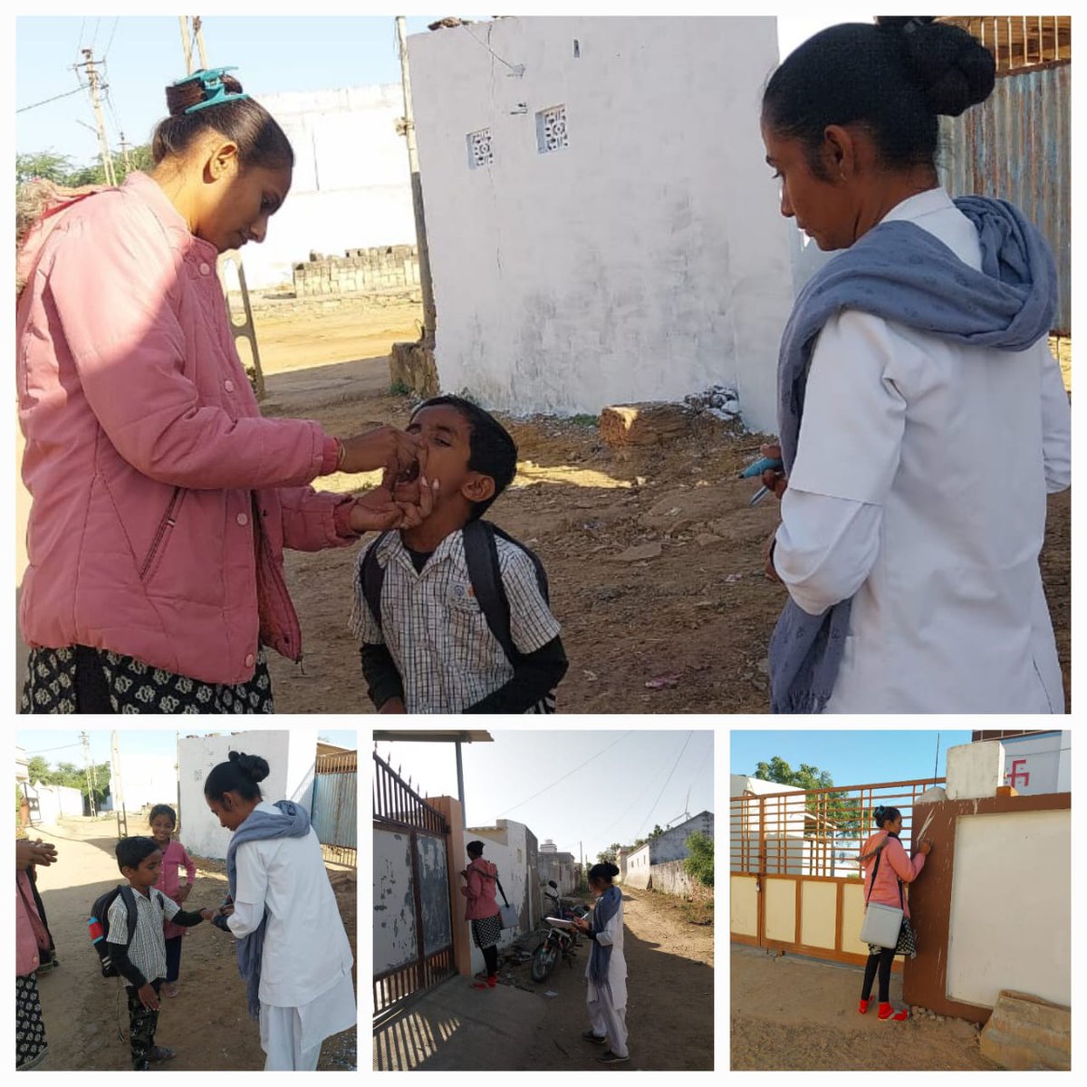 KutchSbcc's tweet photo. હાઉસ ટુ હાઉસ પોલિયો ની કામગીરી કરી રહેલા કર્મયોગીઓ કચ્છ જિલ્લામાં ઘરે ઘરે જઈ દરેક 0 થી 5 વર્ષના બાળકોને પોલિયોના ટીપા પીવડાવવામાં આવી રહ્યા છે.
#SNID @CMOGuj @UNICEFIndia @GujHFWDept @NHMGujarat @CollectorKutch @KutchDdo https://t.co/BhtMwiiagV