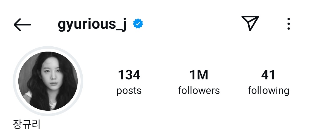 JGRfacts's tweet photo. Happy 1M followers my love Gyuri 🎉

#장규리 #JangGyuri https://t.co/pOC8ujKmJ5
