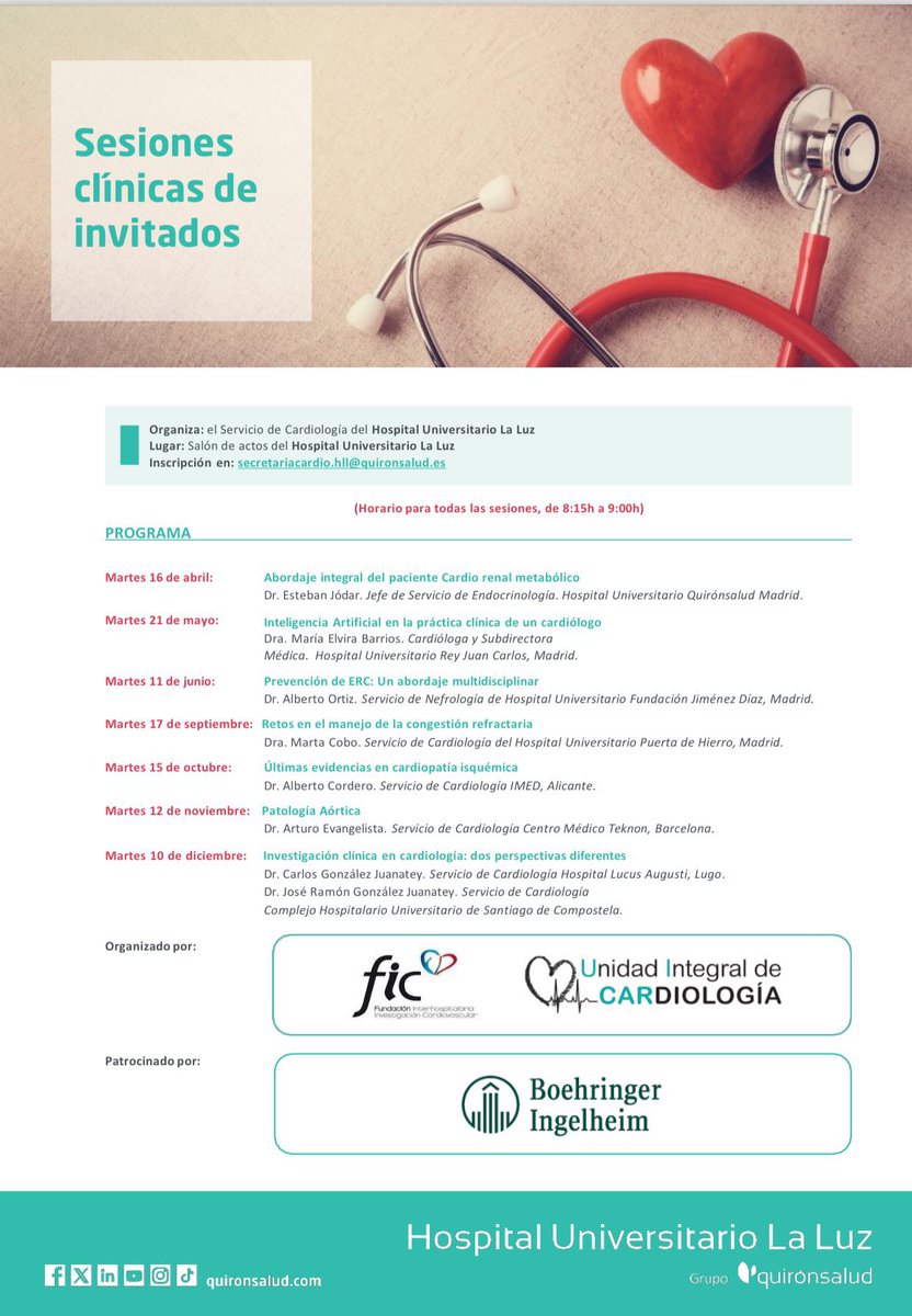 Emilio Formoso (@emilioformoso) on Twitter photo Cerrando el ciclo de Sesiones 2025 con los Dres. <a href="/JoseJuanatey/">José R. Juanatey</a> y <a href="/carlosjuanatey/">carlosjuanatey</a> que nos comparten su visión de la Investigación Clínica en Cardiología. <a href="/BoehringerES/">Boehringer Ingelheim España</a> <a href="/UICARdiologia/">Unidad Integral de Cardiología - UICAR</a> <a href="/quironsalud/">quirónsalud</a> <a href="/secardiologia/">Soc Esp Cardiología</a> <a href="/cardiologiaCHUS/">CARDIOCHUS</a> <a href="/rmartinreyes/">Dr. Roberto Martin-Reyes</a> Cerrando el ciclo de Sesiones 2025 con los Dres. <a href="/JoseJuanatey/">José R. Juanatey</a> y <a href="/carlosjuanatey/">carlosjuanatey</a> que nos comparten su visión de la Investigación Clínica en Cardiología. <a href="/BoehringerES/">Boehringer Ingelheim España</a> <a href="/UICARdiologia/">Unidad Integral de Cardiología - UICAR</a> <a href="/quironsalud/">quirónsalud</a> <a href="/secardiologia/">Soc Esp Cardiología</a> <a href="/cardiologiaCHUS/">CARDIOCHUS</a> <a href="/rmartinreyes/">Dr. Roberto Martin-Reyes</a>