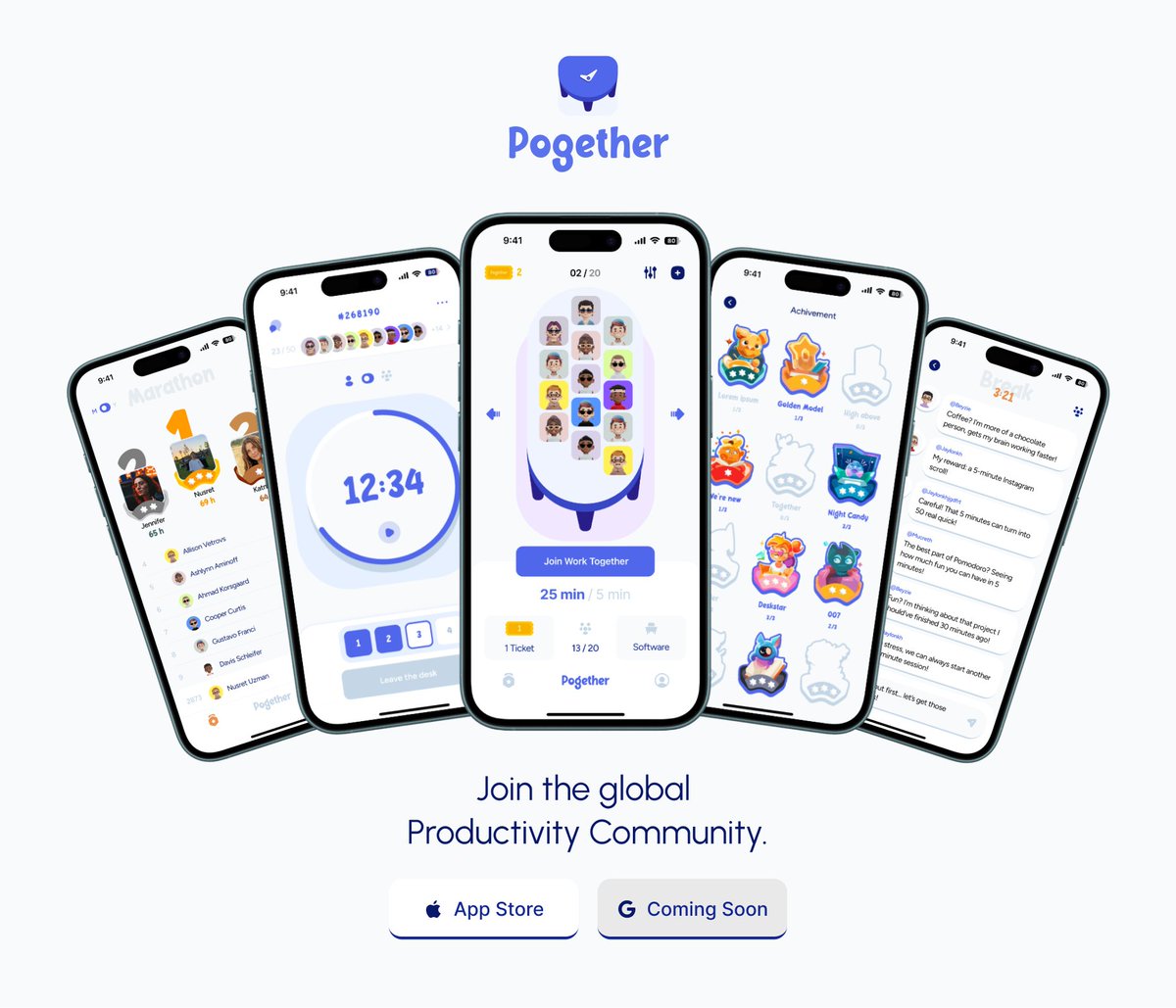 PogetherApp's tweet photo. Pogether Now Available on App Store! 🥳
Stay focused and productive together. Join professionals, creators, learners and everyone who wants to boost their productivity through collaborative work sessions. 
Download links in the thread below! 🧵
Android version coming soon! https://t.co/iZWoIs82kn