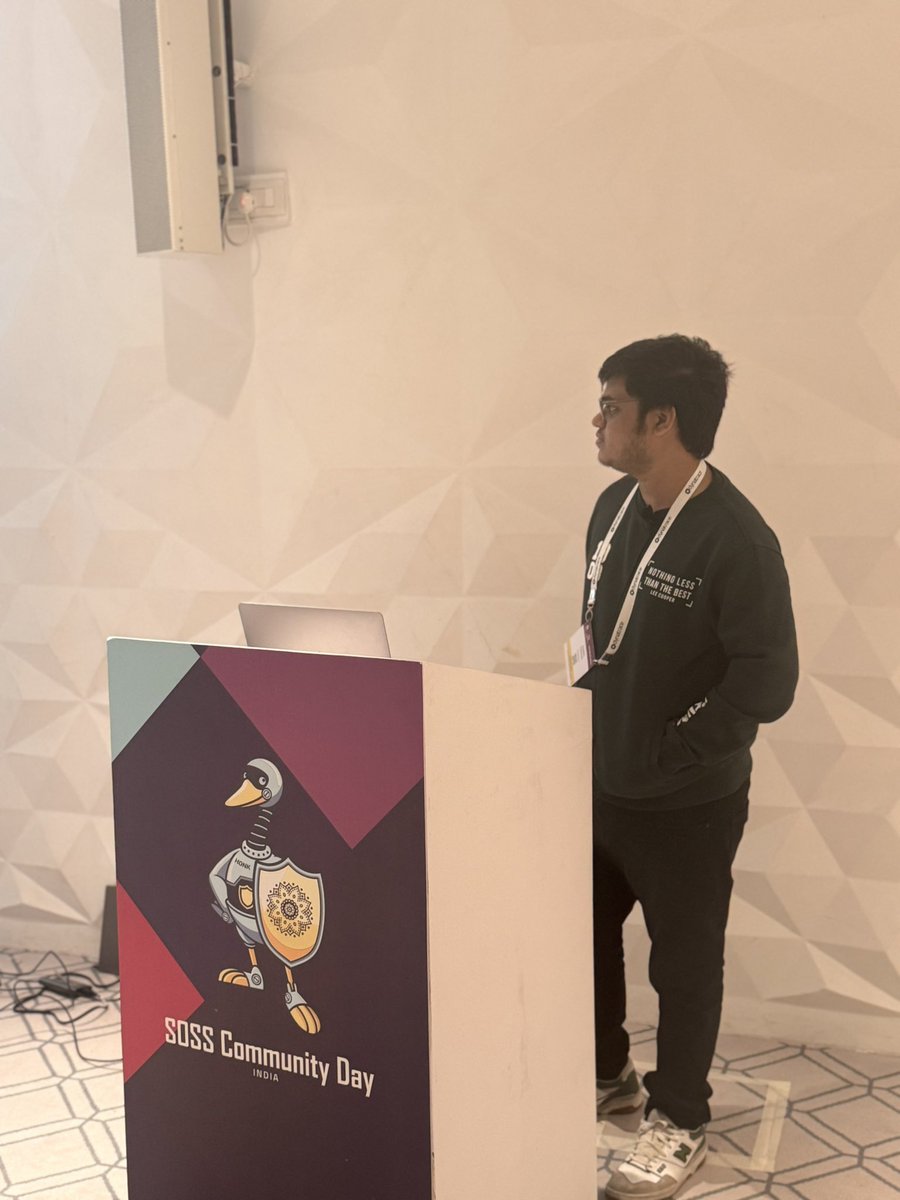 <a href="/infracloudio/">InfraCloud - An Improving Company</a> <a href="/daemon1024/">Barun</a> <a href="/AccuKnox/">AccuKnox</a> <a href="/KubeArmor/">KubeArmor</a> <a href="/dhamijaabhi/">Abhimanyu Dhamija</a> <a href="/openssf/">OpenSSF</a> Rakshit and Harsh now talking about 0-CVE strategies at <a href="/openssf/">OpenSSF</a> #SOSSCommunityDay India 🇮🇳 

<a href="/buildsafedev/">BuildSafe</a>