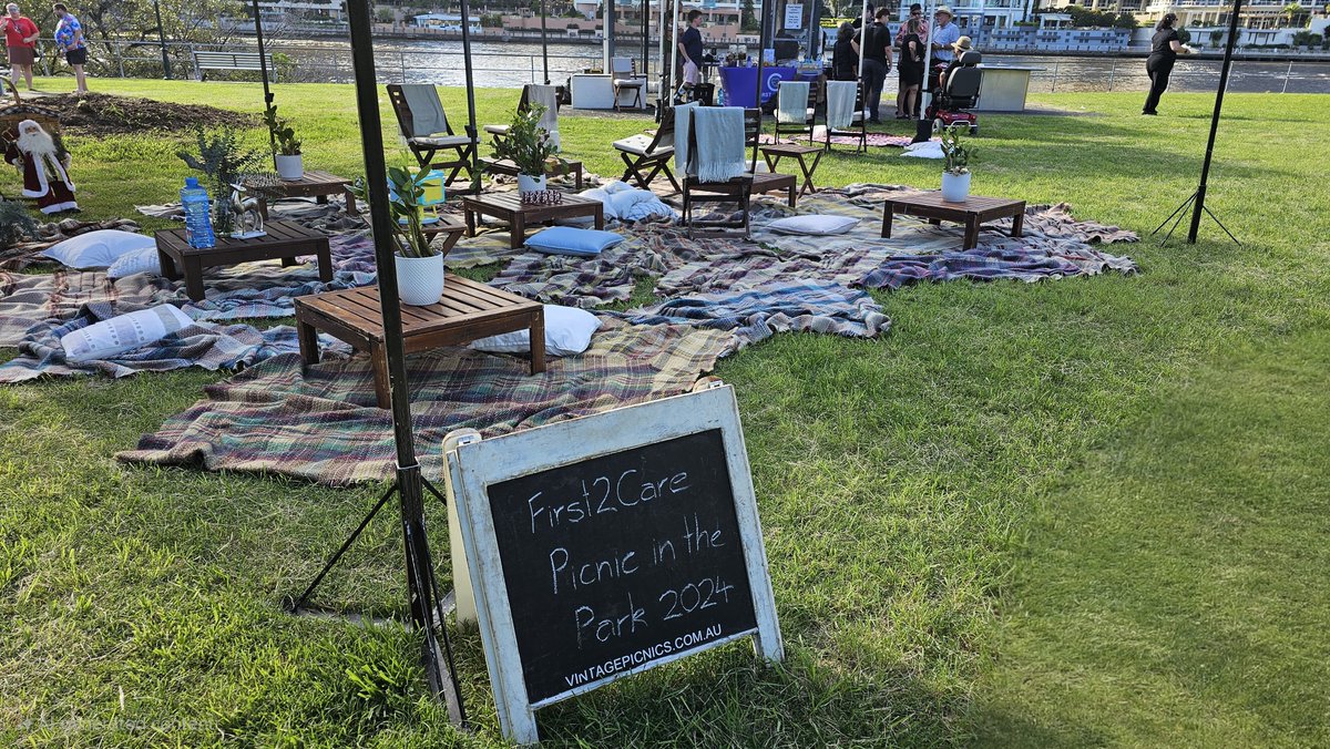 First2CarePM's tweet photo. What a day last Friday was for our company as we hosted our 4th Annual Picnic In The Park Event in Kangaroo Point. Thanks to all our clients, their supporters and fellow Providers for making it another great success. #f2cpicnicinthepark https://t.co/CLhzLJE30c