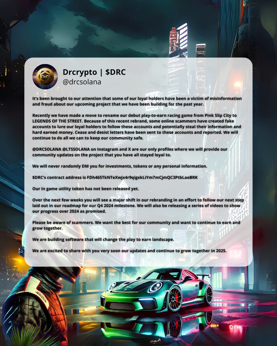 drcsolana's tweet photo. Please always be aware of fake accounts and scammers. ❌🐀 

Please read below for important information. 

We want our community to stay safe and keep growing together. 🚀🤝💵

Our only accounts are @DRCsolana @LTSsolana https://t.co/flzijWNZSh