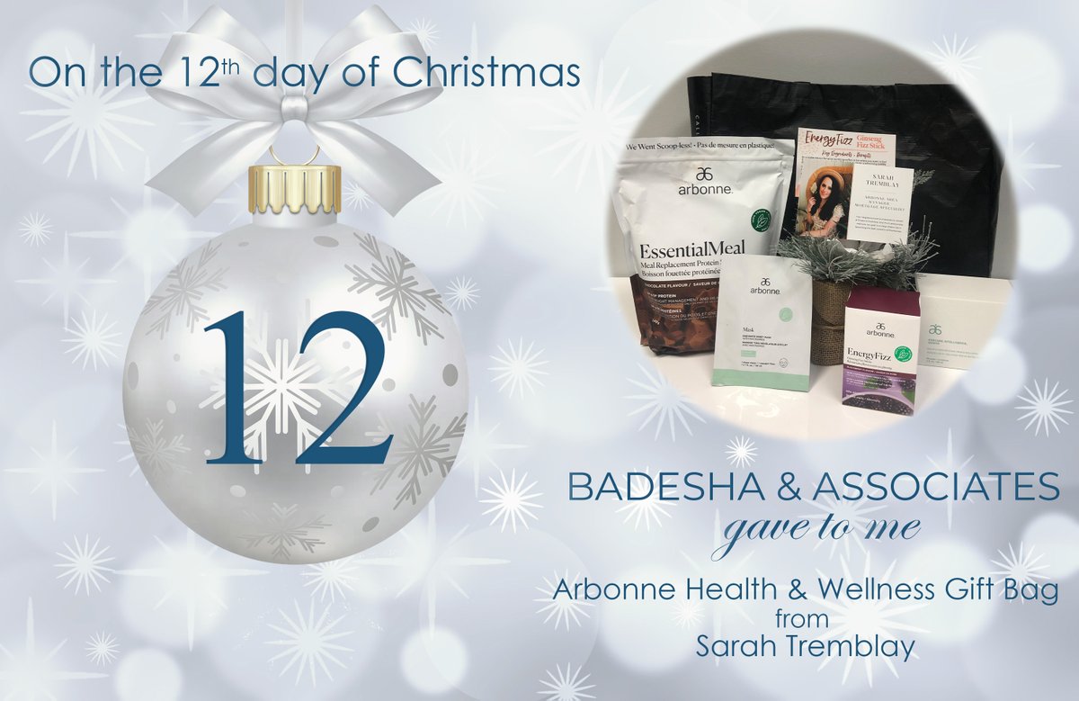 MyNotaries's tweet photo. On the 12th day of Christmas…Badesha &amp; Associates gave to me… Arbonne Health &amp; Wellness Gift Bag from Sarah Tremblay! 🧘‍♀️💪💗
Enter on our FB &amp; IG pages @mynotaries
Thank you Sarah Tremblay!
#HolidaysAreComing #Abbotsford #12DaysOfGiveaways #mynotaries #sarahtremblay05 https://t.co/U7mogDepnw