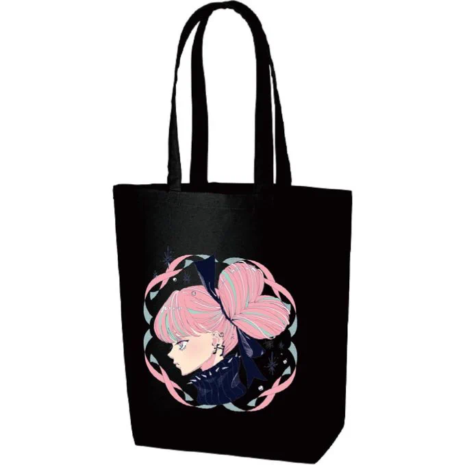 ◤コラボトート販売◢トートバッグも発売中!ハートヘアーの女の子を大胆にプリント!どちらも白黒2色ご用意してます。こちらもご購入者様にはオリジナルステッカーが付いてきます。Amazonからご購入いただけます!リンクはツリー 
