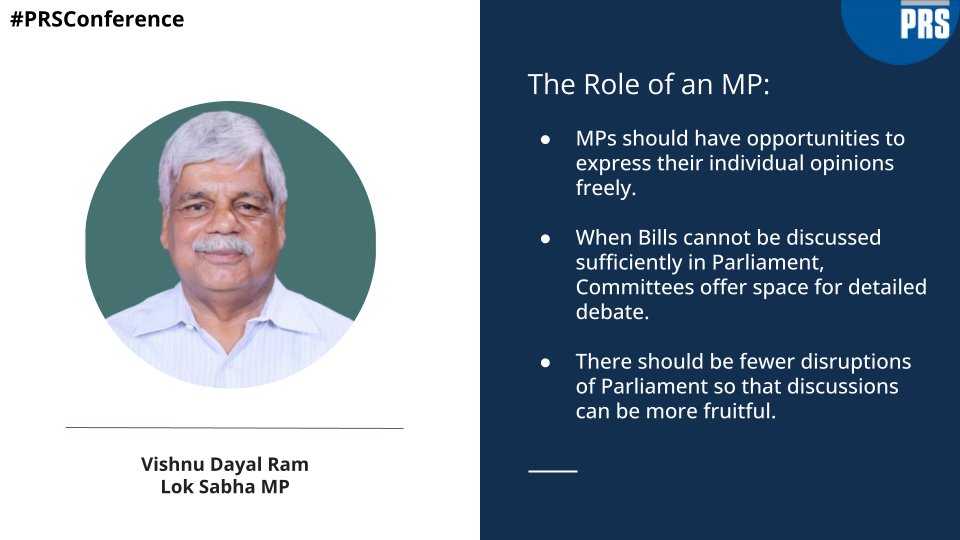 PRSLegislative's tweet photo. @vishnumppalamu on the Role of an MP at #PRSConference https://t.co/D2nn9RIQuK