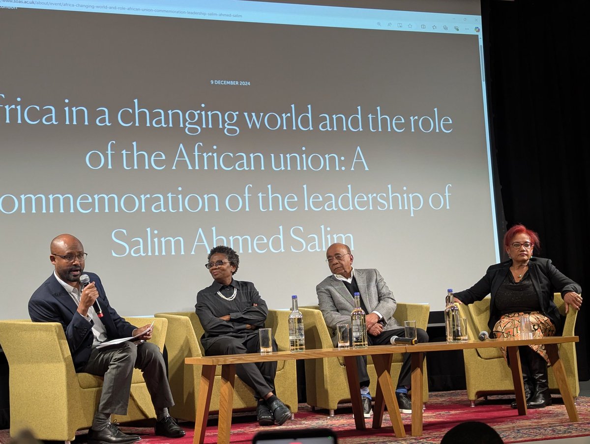 NuursViews's tweet photo. Honoured to attend  the @SOAS
event to commemorate the leadership of H.E. Dr Salim Ahmed Salim, a distinguished African diplomat, & a towering figure of global diplomacy! Dr Salim exemplified exceptional statesmanship, strategic vision, & transformational leadership. His legacy continues to shape international relations & inspire generations of African leaders.
Kudos to @IdaHadjivayanis & @danielmulugeta for assembling an equally distinguished panel to discuss his legacy!