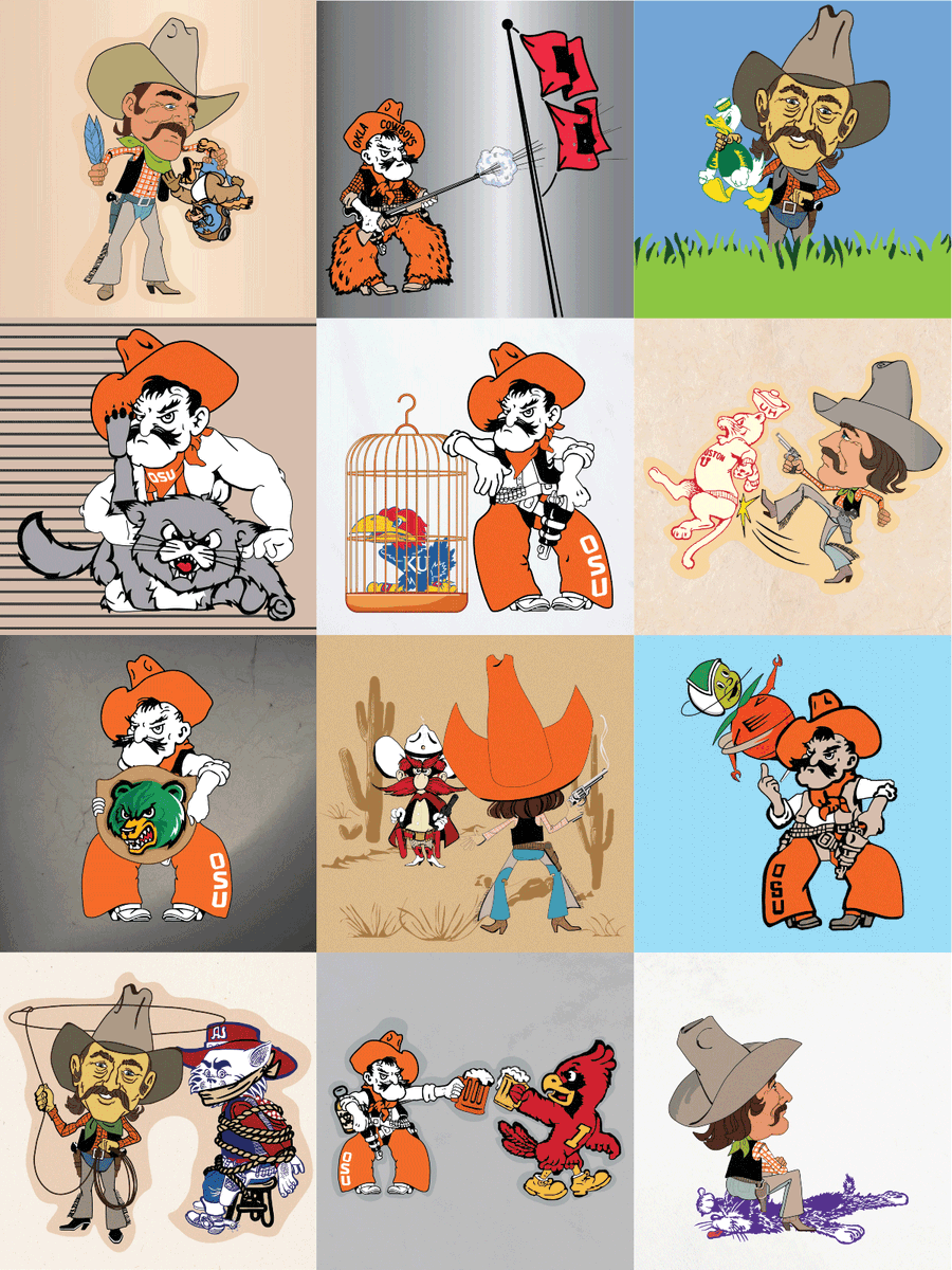 It's finally done.

The #okstate 2025 football schedule calendar graphics.