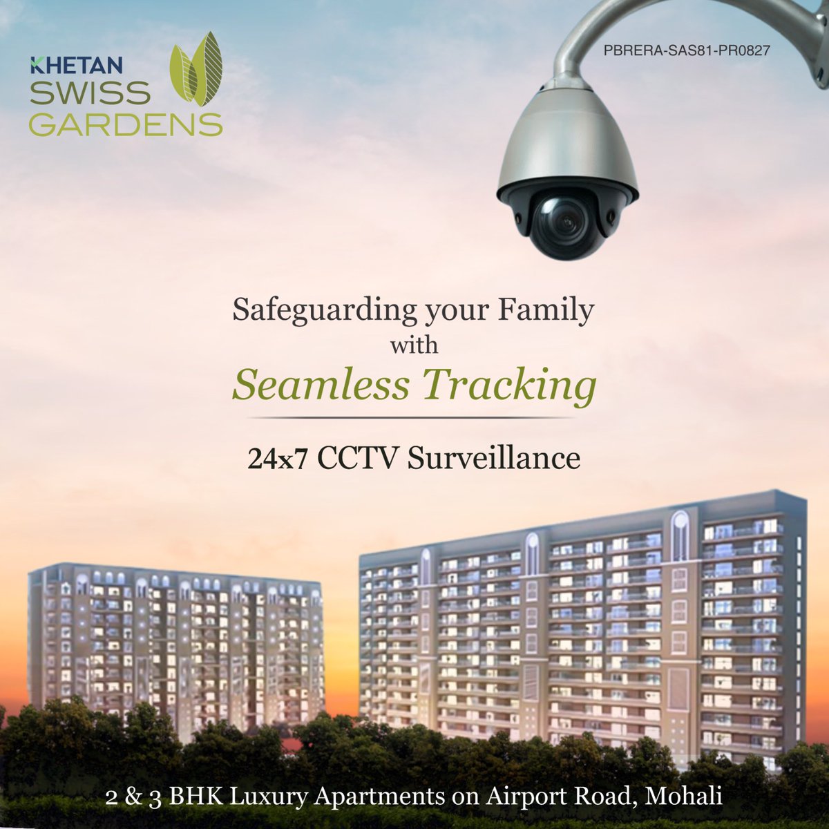 khetanrealty's tweet image. Your Protection is our Priority!

Secure your Loved Ones Effortlessly with Round-the-Clock #CCTVSurveillance designed for your peace of mind. Enjoy #AdvancedSafetyFeatures complementing 2&amp;amp; #3BHKHomes at #KHETANSWISSGARDENS.

📞+91-94862 94862
Sector 127, Greater Mohali