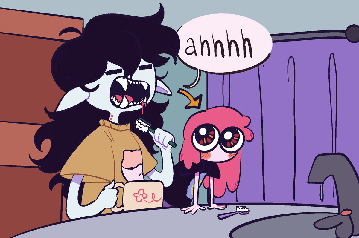 GhostToastSoup's tweet photo. Teef 🦷
#adventuretime #bubbline #marceline #Procreate #art #illustration https://t.co/GuOoTSzn6s