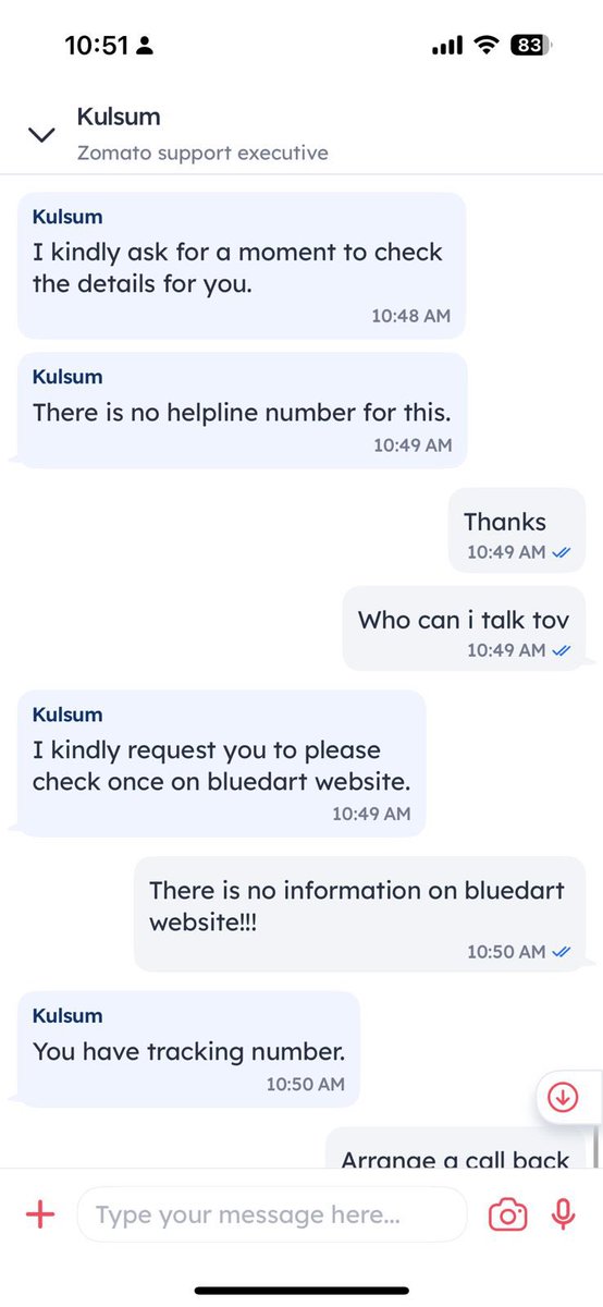 AbeerBhutani's tweet photo. The Bryan Adams concert is in 2 days. However, our tickets have not arrived yet. Your support staff has been extremely unhelpful and Bludart has no information except Online Shipment Booked on 2nd Dec. What are we supposed to do?

@zomatolive @zomatocare @deepigoyal https://t.co/hxxPyQJgfn