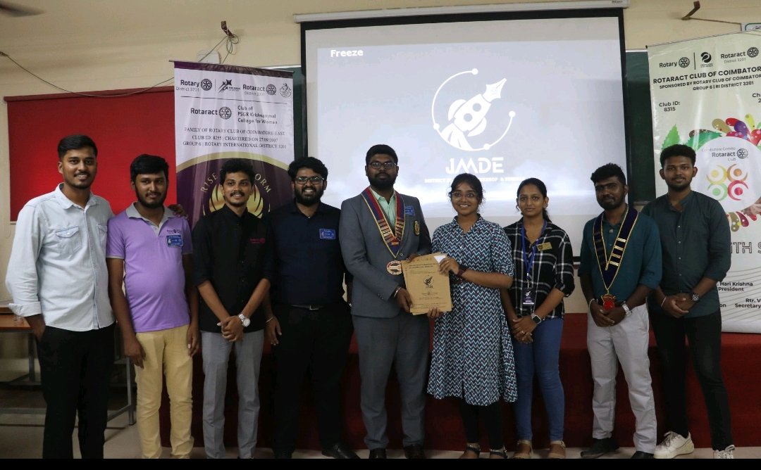 rotaract3201's tweet photo. JAADE, the District Editorial Workshop and Seminar held on August 10, 11, 2024, at Coimbatore Institute of Technology, brought together over 130 Rotaractors from across the district

#Rotaract #Rotaract3201 #ROAR #Workshop #Coimbatore https://t.co/D49S9IqDyH