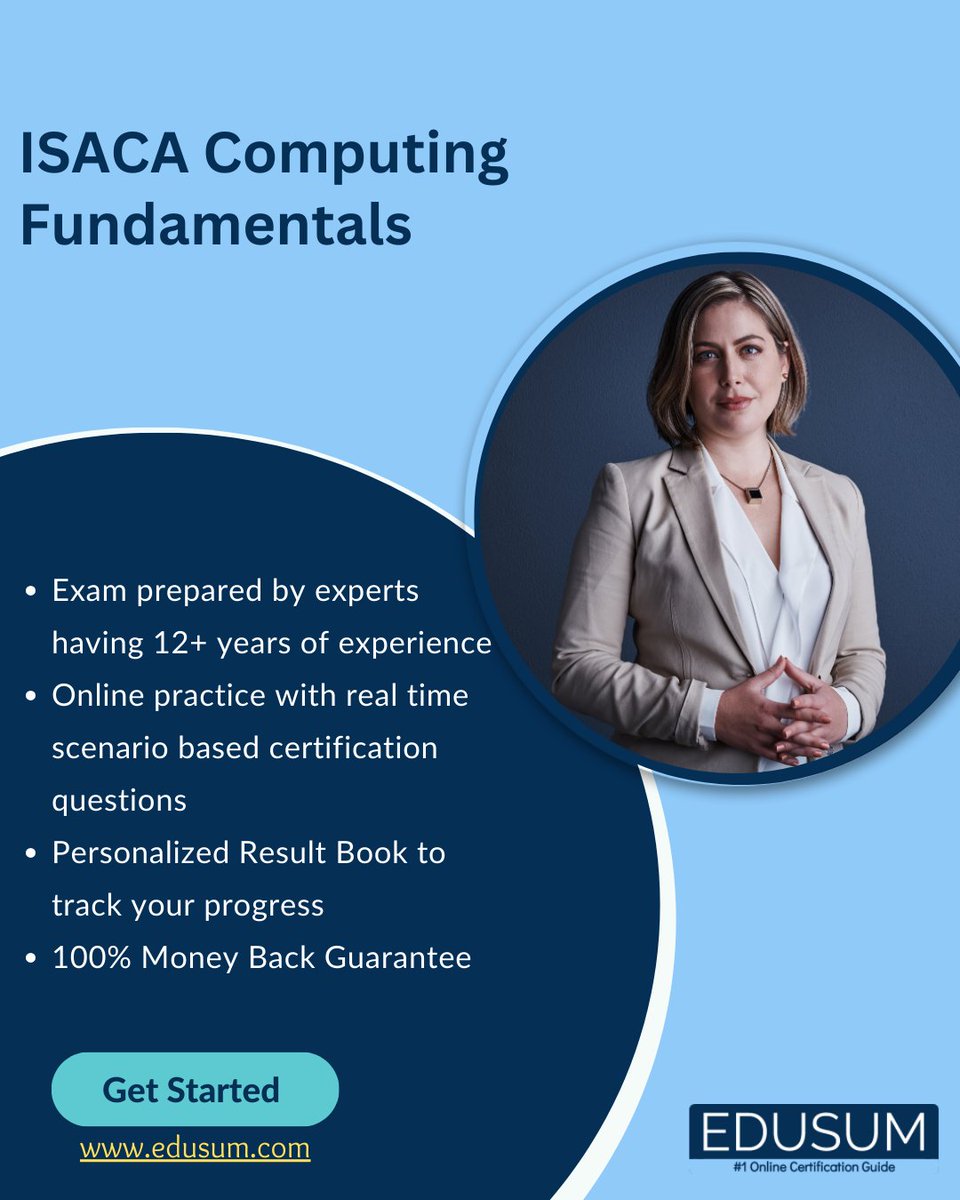 edusumcom's tweet image. 🎯 Want to nail the ISACA Computing Fundamentals Certification?

📝 Prep smarter with a solid study guide!
📌 Understand the syllabus
📌 Practice consistently

🌐 Learn more: 
edusum.com/isaca/isaca-co…

#ComputingFundamentals #ISACACertification #TechSkills