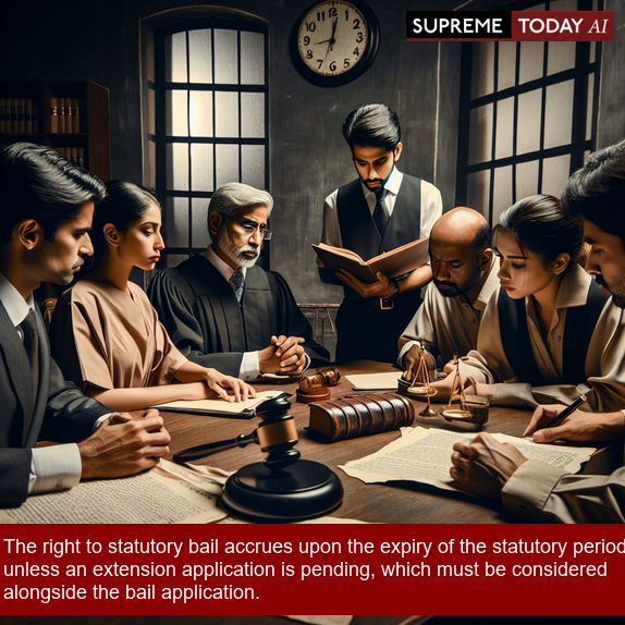 SupremeTodayAI's tweet photo. The right to statutory bail accrues upon the expiry of the statutory period unless an extension application is pending, which must be considered alongsi...

https://t.co/tVJ3KqgJvK

#CriminalLaw #BailRights #LegalJudgment #MadrasHighCourt https://t.co/h4Gt2ZFZpA