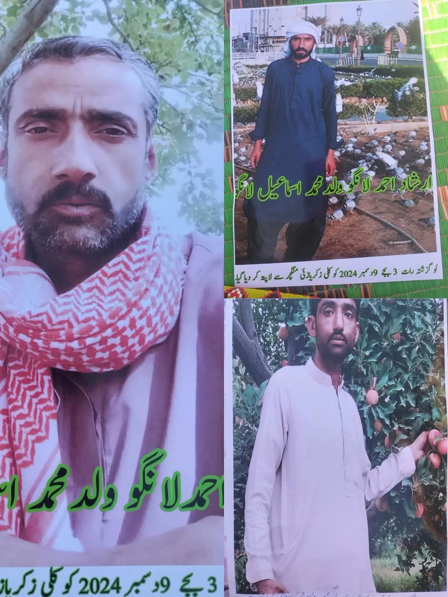 MahrangBaloch_'s tweet photo. What could be more devastating for a Nation than the daily enforced disappearances of its students ? 

In Karachi, Miraj Shad, Doda Elahi, Ghamshad Baloch, Muzammil, and Ismail have been abducted. Doda Elahi and Ghamshad Baloch, who were previously abducted and forced to abandon their studies after release, had recently resumed their education but have been abducted again. 

Meanwhile, three brothers—Irshad, Mureed, and Mehboob Baloch—were forcibly disappeared from Mungochar, Kalat. Their families are protesting, blocking the main RCD highway, demanding their release.

On this Human Rights Day, the Baloch people are not only seeking justice—they are demanding the right to live and exist without fear in their own homeland, from a state that has denied them their very humanity.

#StopBalochGenocide 
#SaveBalochStudents