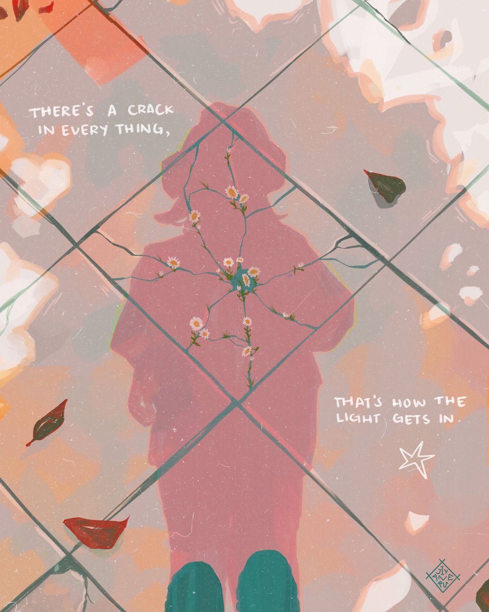 jiyaneru's tweet image. leonard cohen once said ☀️