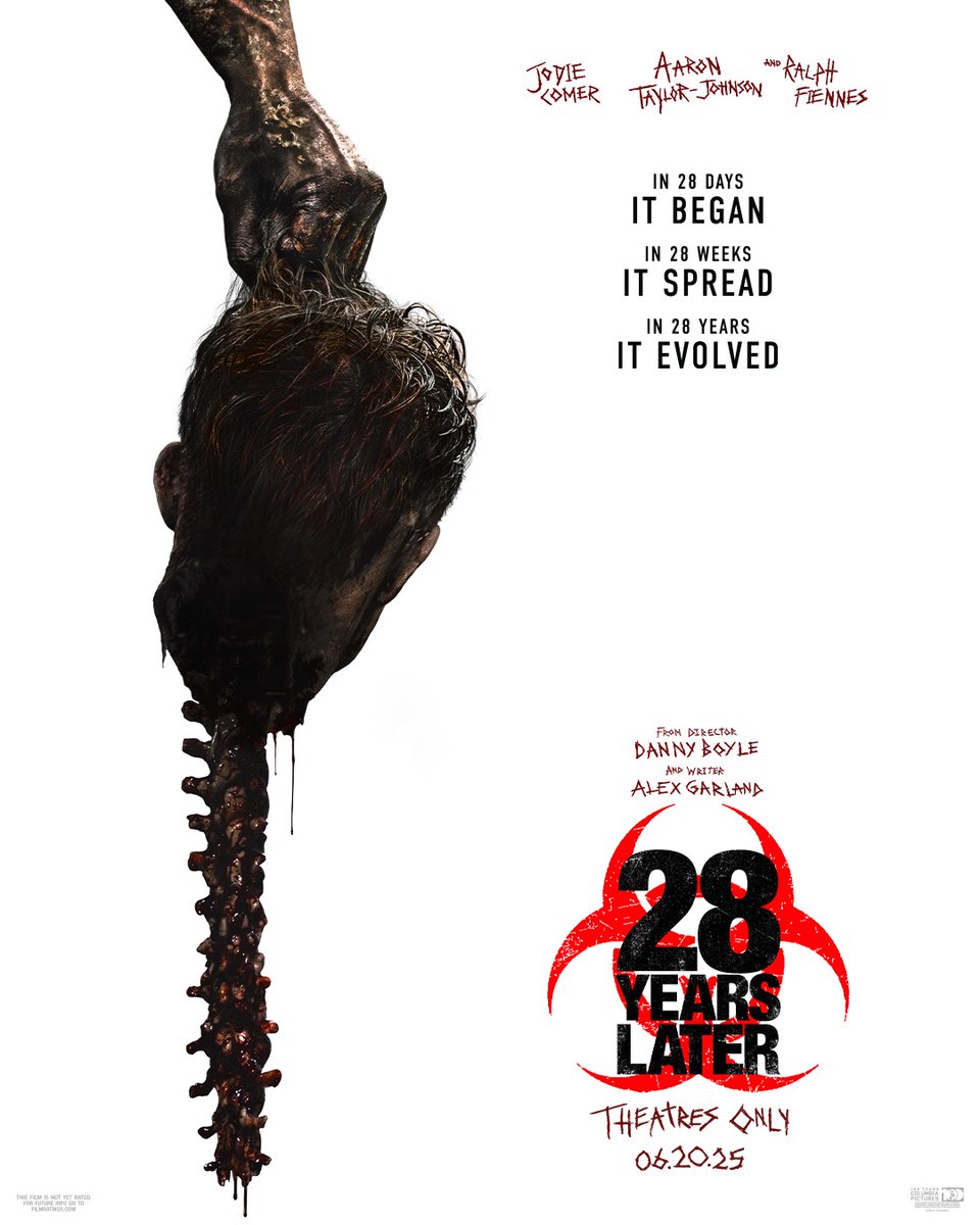 SonyPictures's tweet image. In 28 days it began. In 28 weeks it spread. In 28 years it evolved.

Danny Boyle and Alex Garland reunite for #28YearsLater - only in theatres 6.20.25.