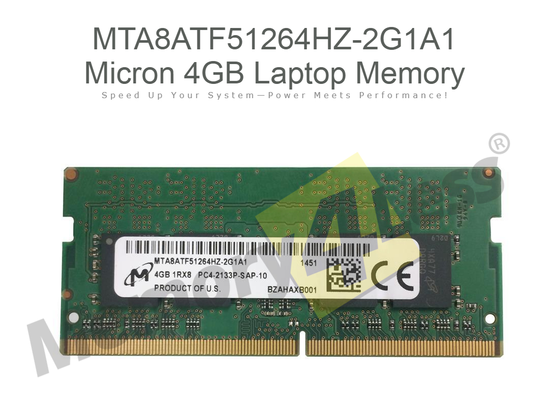 Memory4Less's tweet photo. MTA8ATF51264HZ-2G1A1 Micron 4GB DDR4 Laptop Memory #MTA8ATF51264HZ2G1A1 
Order Online: https://t.co/qkt9maG9VW
YT Video: https://t.co/e4XR4FqL6j
#MTA8ATF51264HZ2G1A1 #MemoryUpgrade #DDR4 #LaptopPerformance #MicronMemory #PCUpgrade #FasterComputing #EnergyEfficient #TechUpgrade https://t.co/uTIbaVBIZq