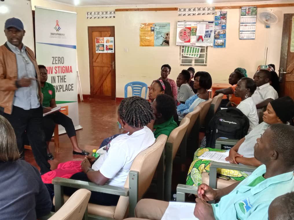 NAFOPHANU's tweet photo. Stigma feeds on misinformation, but knowledge is power! 🚀 Wagagai Ltd, NAFOPHANU & FUE marked WAD by training Peer Educators & hosting Moses Nsubuga 'Super Charger' to share his inspiring journey. Spread facts, not fear! 💡
#ZeroHIVStigma #ZeroDiscrimination #NafophanuUpdates https://t.co/0Xs1KhJFzI