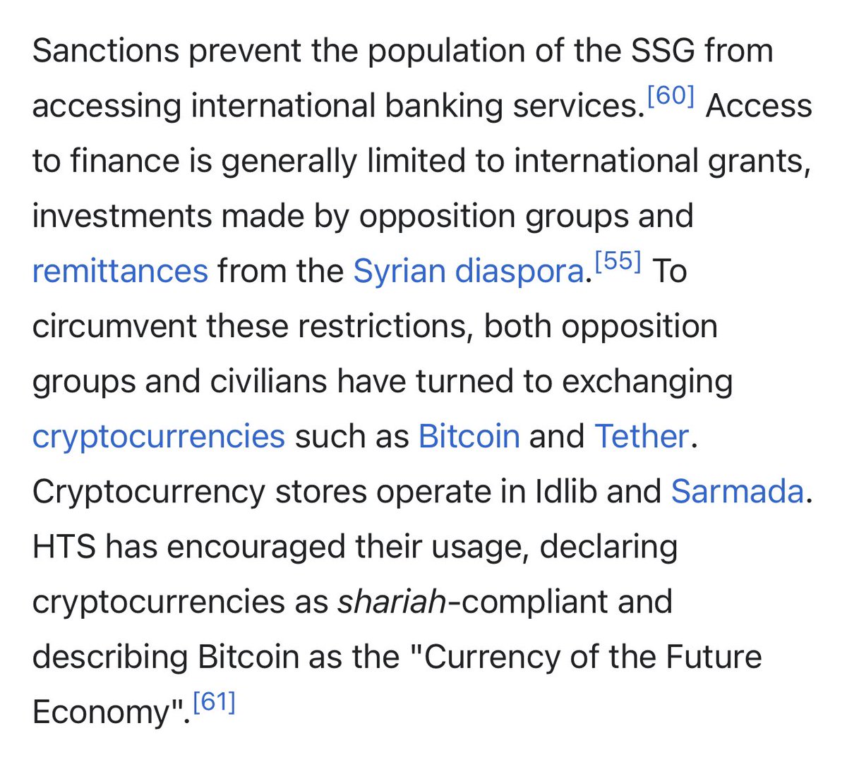 sofianeflarbi's tweet photo. The new Syrian government has described Bitcoin as the “currency of the future economy” lol https://t.co/zXxwez1unj