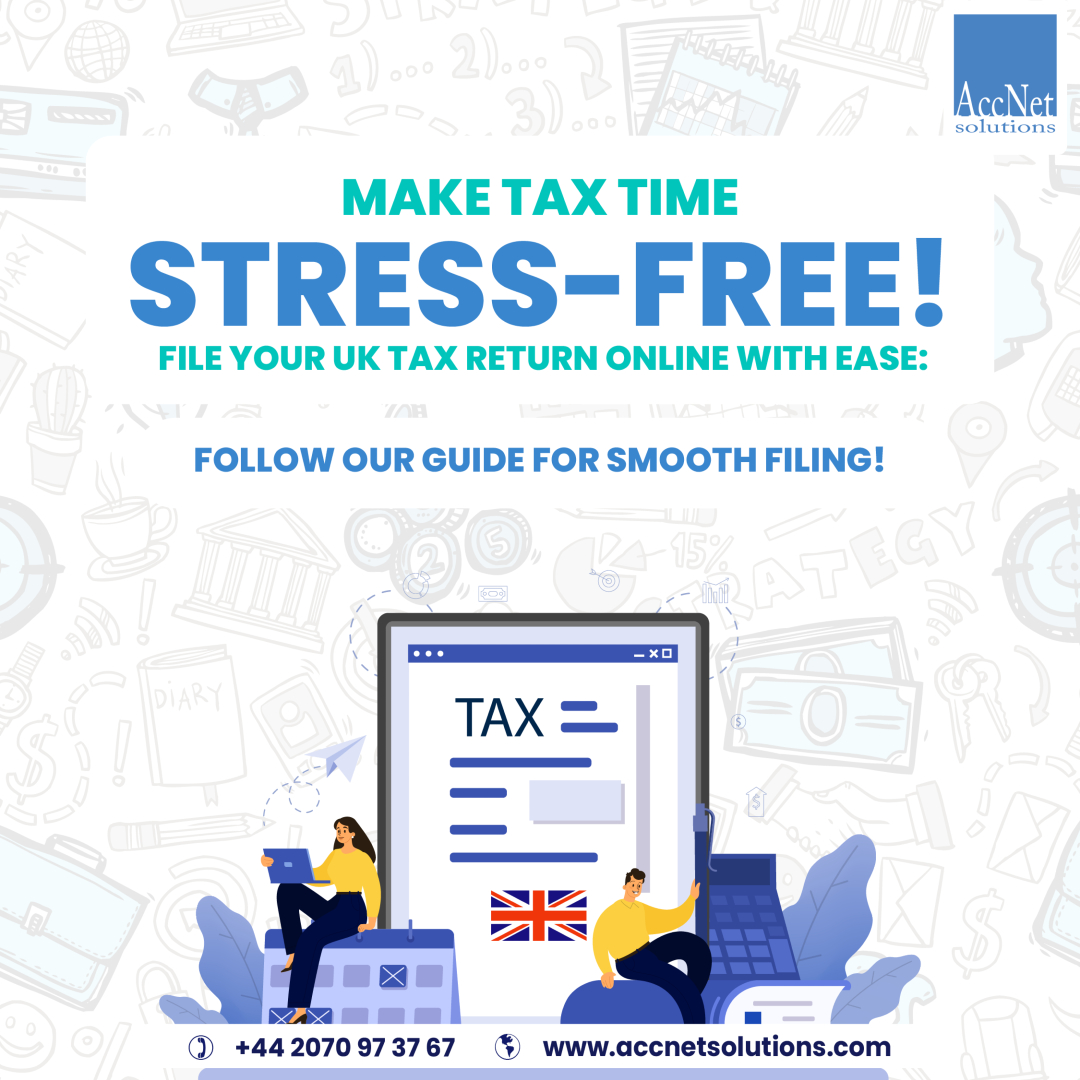 AccnetS's tweet photo. Make tax time less taxing!
Learn how to file your UK tax return online in just a few steps and say goodbye to paper forms.

Follow our guide for smooth filing.

#UKTaxReturn #OnlineFiling #TaxTips #DigitalTax #HMRC #accnetsolutions 

Contact AccNet at +44 2070 97 37 67 https://t.co/C0qhGC8wRe