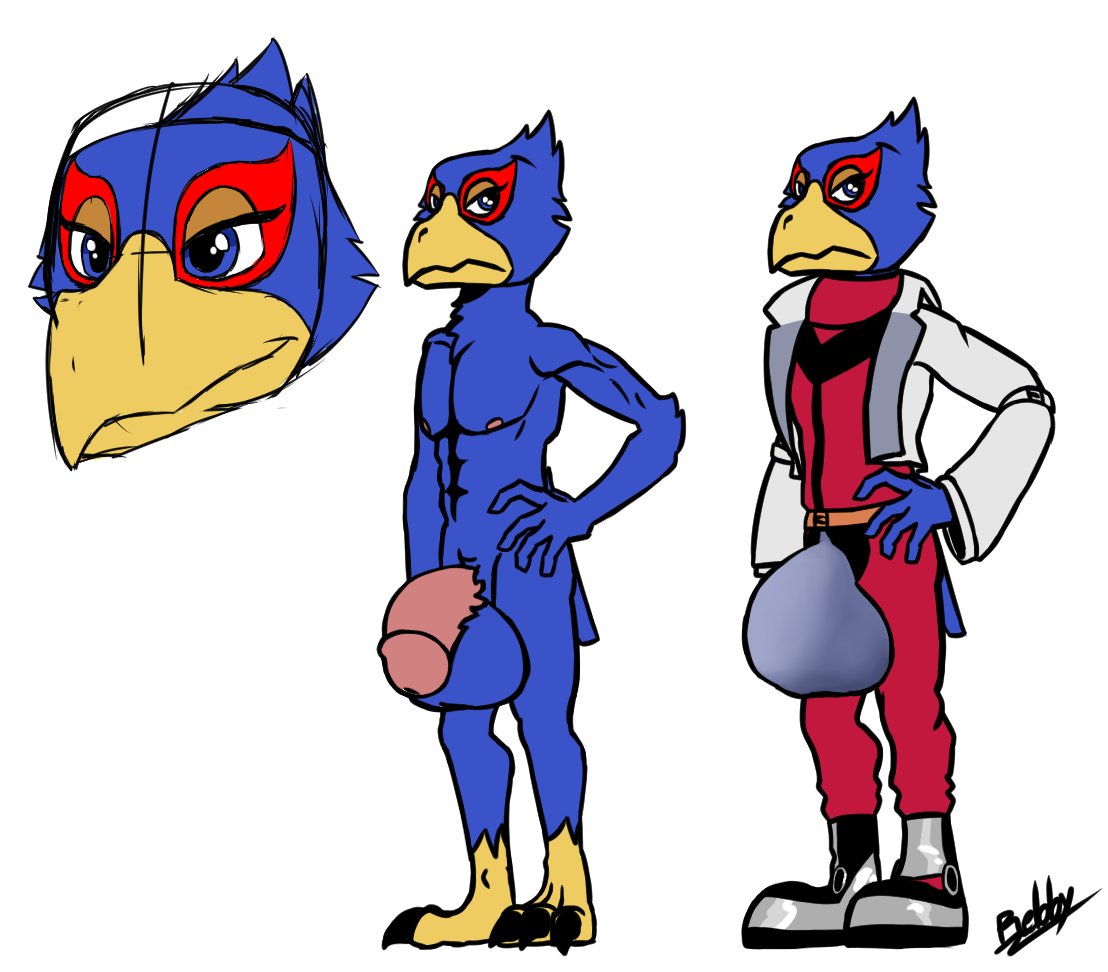 Wuff's been looking through <a href="/togepi1125/">Togepi1125</a>'s pics again and well, it put me in the mood for some macro Falco~ In particular his suit pics got my attention so I started kinda trying to make a Falco that's a cross between his canon proportions and the really cute suit of his, hehe.