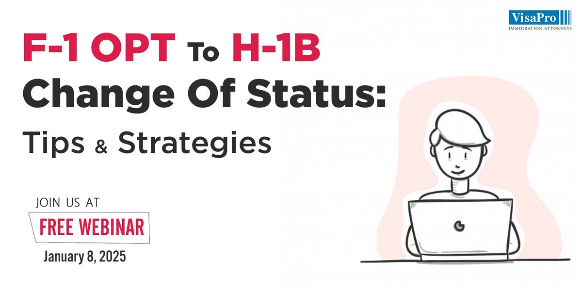 VisaProLaw's tweet image. Don’t miss this FREE webinar where Immigration Attorney Ms. Ancy Varghese will provide tips, practical suggestions, and typical case scenarios for successfully filing your #H1BPetition for #F1Students. Register here: bit.ly/2Gte1AP

#intlstudents #opt #f1visa #stem