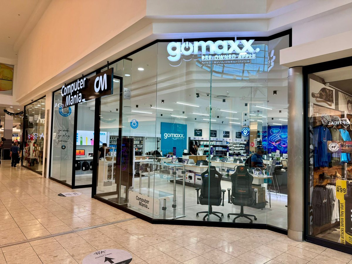 gomaxxsa's tweet photo. Guess what? We’ve just opened a new store at Cape Gate Shopping Centre! 🎉
You can now get your hands on the best pre-owned Apple products at gomaxx Cape Gate located at Shop L72 inside Computer Mania.
Swing by for a visit: https://t.co/MpwxbTDFCQ
•
•
#gomaxx #announcement https://t.co/OpmEesFD25