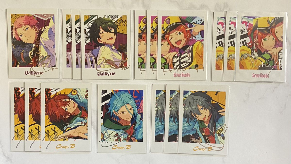 __KOMACHIRU's tweet photo. 【交換】あんスタ TRIP ぱしゃ

譲：渉3 北斗2 スバル4 真3 奏汰 鉄虎 翠2 忍3 一彩3 マヨイ 宗 みか3 ひなた3 ゆうた3 燐音3 HiMERU ニキ3 敬人3 紅郎2颯馬3 アドニス4 創2 光3 夏目2 つむぎ3 宙2 斑4

求：茨＞弓弦

郵送交換のみ２点〜まとめての方優先
検索からお気軽にお声がけください！ https://t.co/7JpgCUKKI2