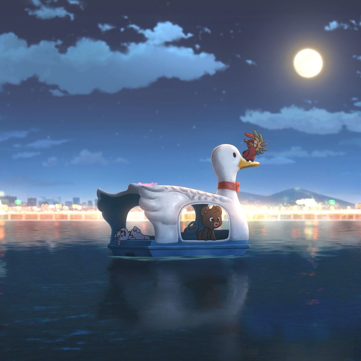 ‘마당을 나온 암탉’ 명필름 제작 애니메이션 영화 <꼬마> 첫 이미지 밀렵꾼에게 엄마를 잃은 새끼곰 ‘꼬마’가 엄마로 알고 지내던 표향미...