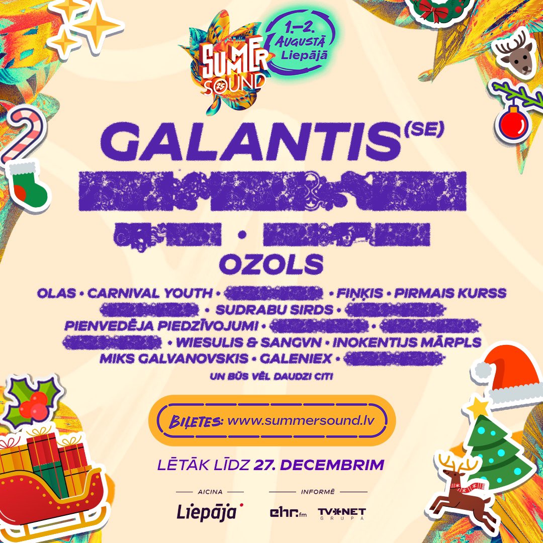 🔥Pirmie vārdi ir gaisā! 🔥

Tava šīs vasaras dullākā piedzīvojuma biļete par šī brīža izdevīgāko cenu ir te: summersound.lv/tickets

Cenu maiņa 27.12.  ☝🏻
