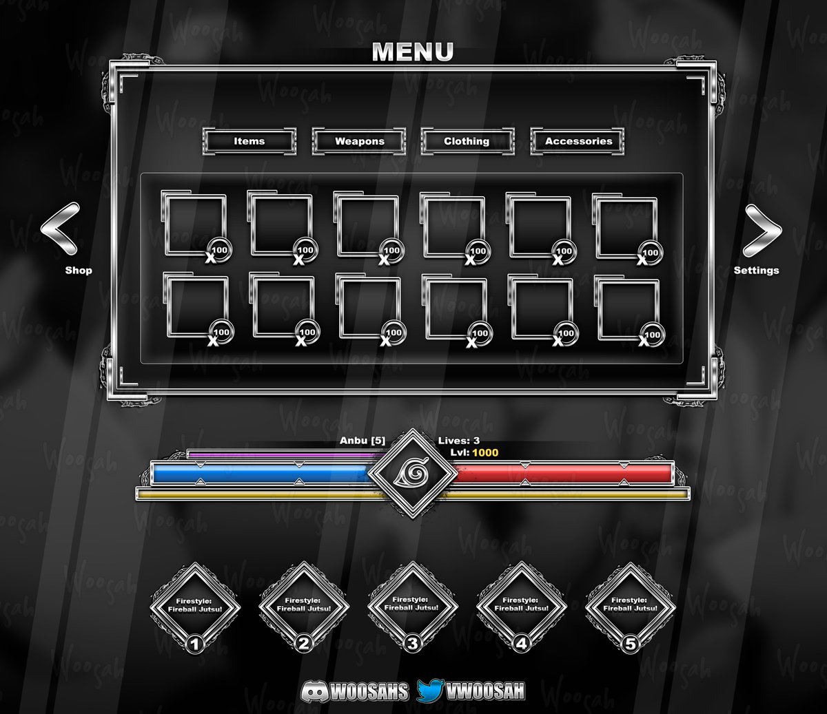 Hardcore Naruto Interface   
Commissions: Open        
Discord: woosahs        
Only Discord ID: 528790954694410241              #Lookism #Roblox #RobloxDev #OB #RobloxStudio #Baki #Anime #Development #RobloxUI #GUI #UserInterface #TR #Medieval #Art #OnePunchMan #Saitama