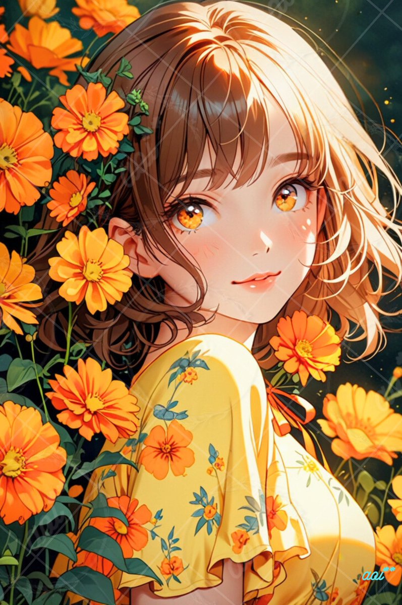 これを見た人は花が描かれた画像を貼って はじめまして！ 花と女の子の