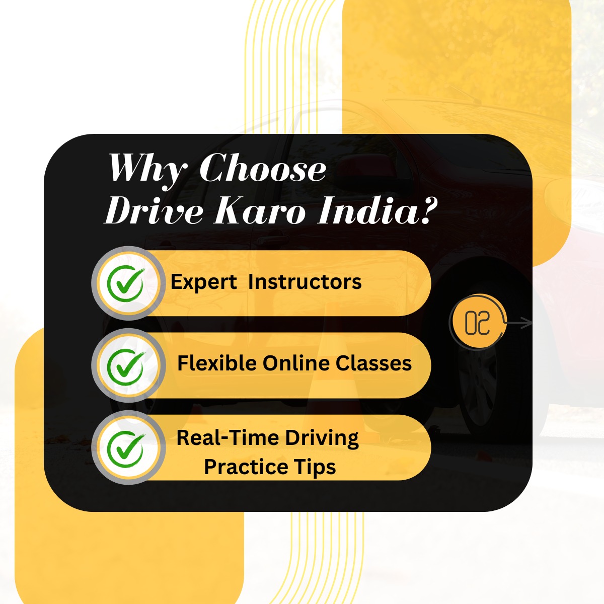 drive_karoindia's tweet photo. Ready to get your driving license?  

With expert instructors, flexible online classes, and real-time practice tips, we’re here to guide you every step of the way!

Embark on your path to driving excellence today! 

#DriveWithUs #ExpertGuidance #FlexibleLearning #OnRoadConfidence https://t.co/rfMD9sQIoY