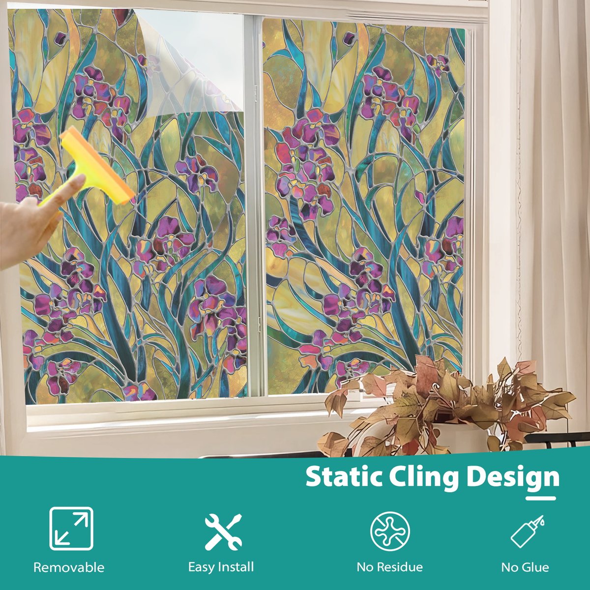 Fancyfix16015's tweet image. Transform plain glass into a masterpiece with decorative window films! Enjoy style, privacy, and soft light in every room.
#FancyFix #WindowFilm #HomeStyle #PrivacyMatters #DecorativeWindows #DIYDecor 
Click the link ：Irises Stained Glass Window Film – Fancyfix Home Decor