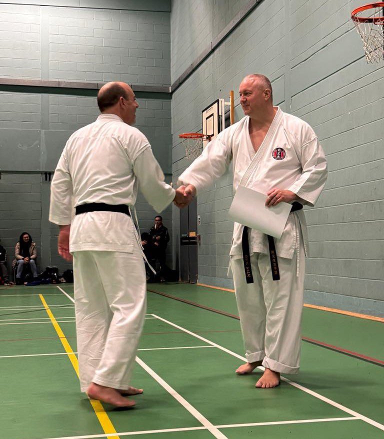 Karate update! On Sunday I attended a formal exam ('grading') in Bradford. Horrendous 3-hour experience, ending with 10 x 2 mins sparring v 10 different oppos with no breaks. Didn't expect to pass - some do, some don't - but was graded to 2nd Dan. Surveying update coming soon!