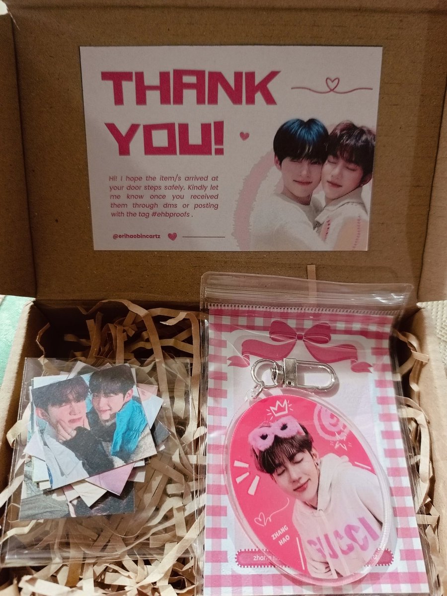 mangovin0830's tweet photo. mail(ʘᴗʘ✿) || #ehbproofs @erihaobincartz 

dumating na si ganda😳 thank you so much for the ga keyrings >< will be giving this to a junior of mine and matutuwa siya for sure😫🩷 https://t.co/kFrC7ztTqc