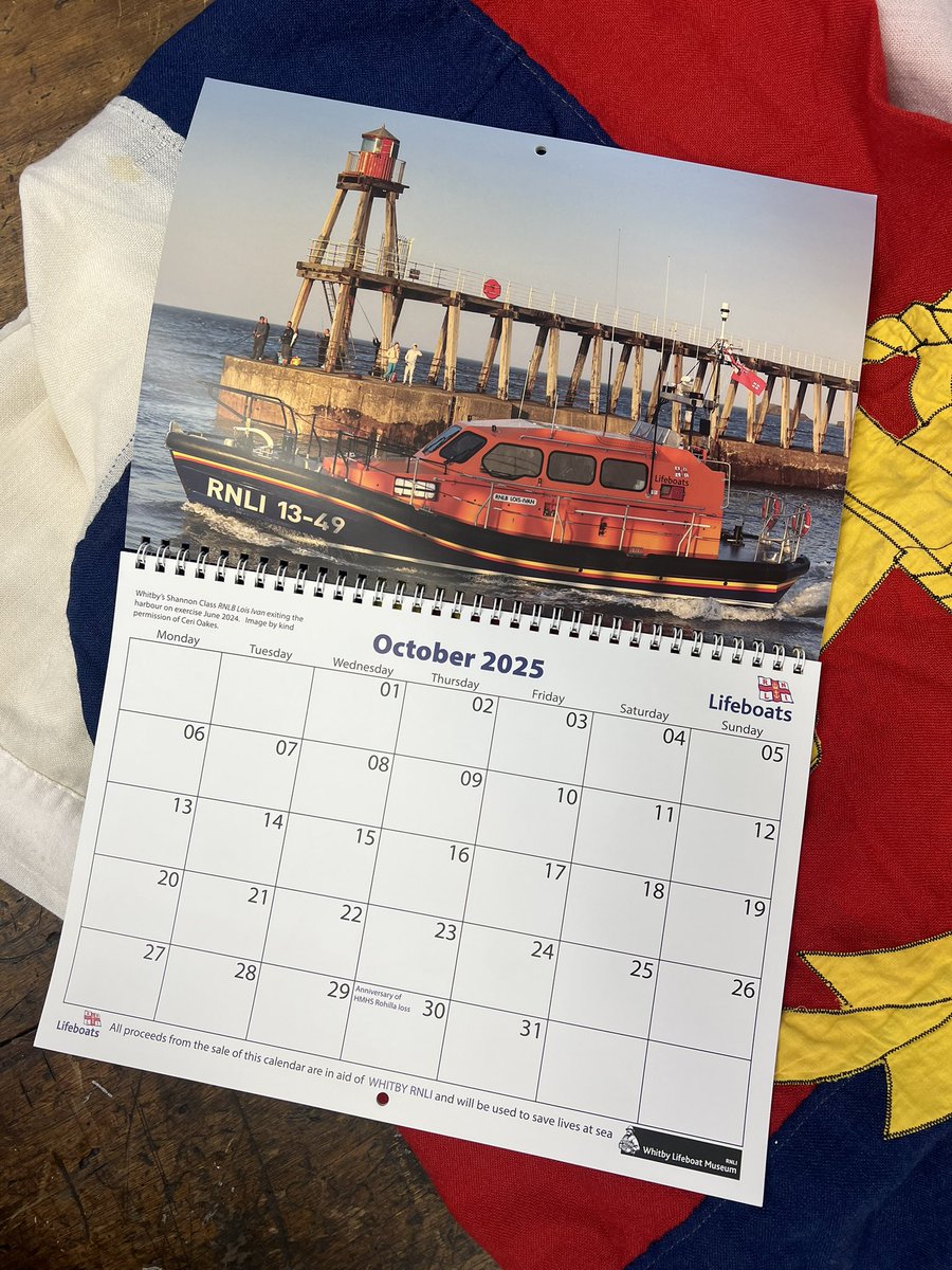 WHITBYRNLI's tweet photo. We have managed to secure some more 2025 Whitby RNLI calendars in time for Christmas. With photos from years gone by as well as new photos of Launch a Memory lifeboat Lois Ivan.

Email whitby_museum@rnli.org.uk or pop into the lifeboat museum or lifeboat station for yours. https://t.co/8VdAO3JLfE