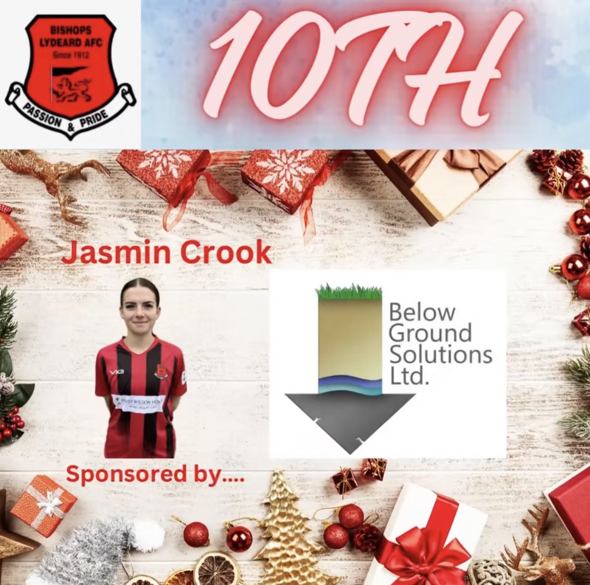 LydeardLadiesFC's tweet photo. 🔴⚫️ Bishops lydeard ladies Calendar 🔴⚫️ 

#10 

Massive thanks to @crook_jasmin sponsor this season 🤝 

#ALLORNOTHING https://t.co/pR0xDGjvUL