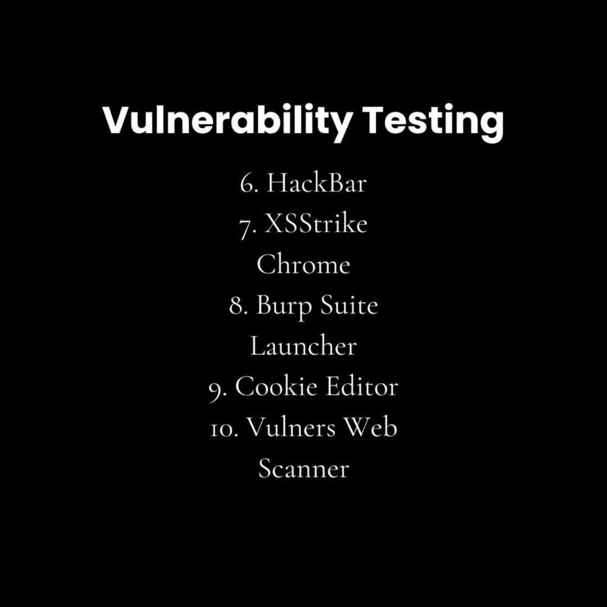 bountywriteups's tweet photo. ✅ Best chrome extensions for bug hunters
#bugbounty #bugbountytips #bugbountytip #hackerone #bugcrowd #infosec #cybersecurity #pentesting #redteam #informationsecurity #securitycipher #technology #coding #code #recon #ai #llm #owasp https://t.co/URQ398VYR4
