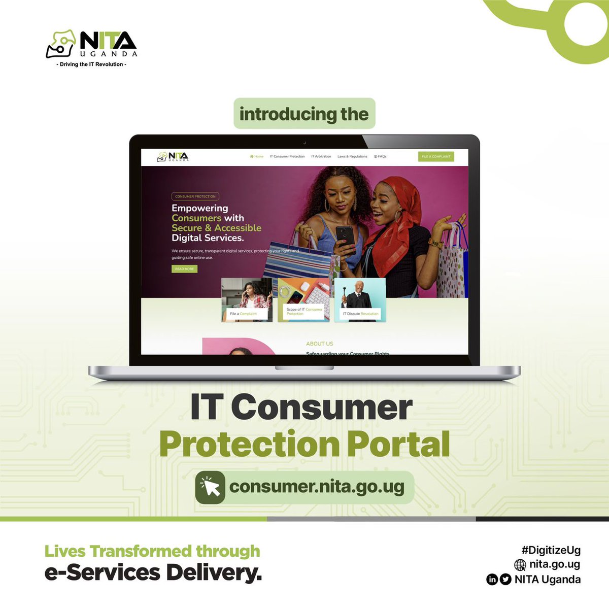 GCIC_Tech's tweet image. @NITAUganda1 aims to empower Ugandans with the Consumer Protection Portal, ensuring seamless access to vital data across all regions. 
🔗: consumer.nita.go.ug 

#ConsumerProtectionUG