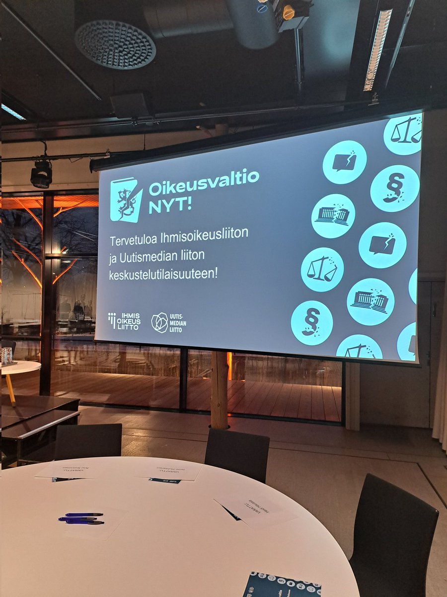 Ihmisoikeusliitto (@ihmisoikeus) on Twitter photo Pian alkaa Ihmisoikeusliiton ja <a href="/uutismediat_fi/">Uutismedian liitto</a> Oikeusvaltio NYT! -seminaari sopivasti ihmisoikeuksien päivänä. Kooste tulee myöhemmin nettisivuillemme. #ihmisoikeudet #OikeusvaltioNYT Pian alkaa Ihmisoikeusliiton ja <a href="/uutismediat_fi/">Uutismedian liitto</a> Oikeusvaltio NYT! -seminaari sopivasti ihmisoikeuksien päivänä. Kooste tulee myöhemmin nettisivuillemme. #ihmisoikeudet #OikeusvaltioNYT